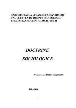 Curs - Doctrine Sociologice