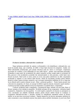 Proiect - Procesul decizional de cumpărare - laptop Asus M50SA-AK037