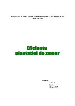 Proiect - Eficiența plantației de zmeur
