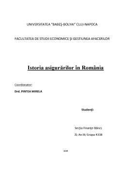 Referat - Istoria Asigurărilor în România