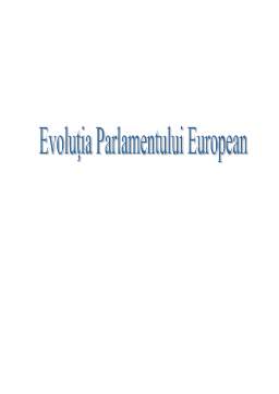 Proiect - Evoluția Parlamentului European