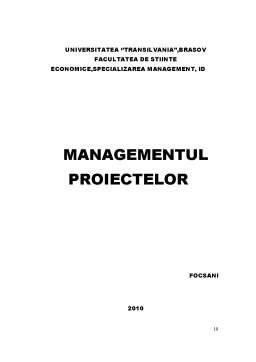 Referat - Managementul Proiectelor