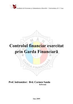 Referat - Controlul Financiar Exercitat prin Garda Financiară