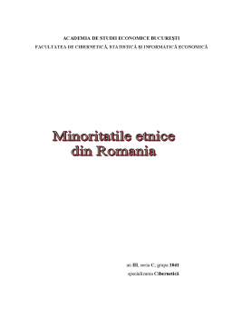 Referat - Minoritățile etnice din România
