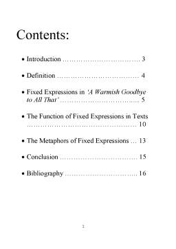 Referat - The Analysis of Fixed Expressions în Texts