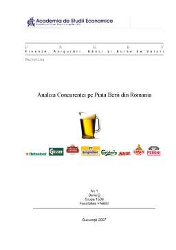 Referat - Analiza concurenței pe piața berii din România