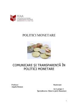 Proiect - Comunicare și Transparență în Politici Monetare