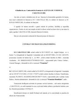 Proiect - Contractul de Franciza - Studiu de Caz - Agentia Caravelle