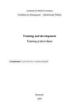 Referat - Training și Dezvoltare