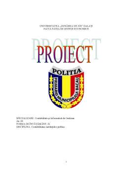 Proiect - Poliția Primăriei Municipiului Bacău