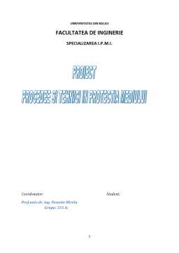Proiect - Procedee și tehnici în protecția mediului