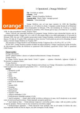 Proiect - Cercetare de Marketing la SA Orange Moldova