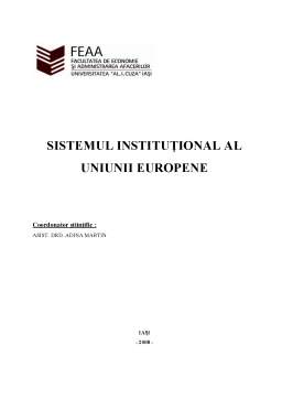 Referat - Sistemul Instituțional al Uniunii Europene