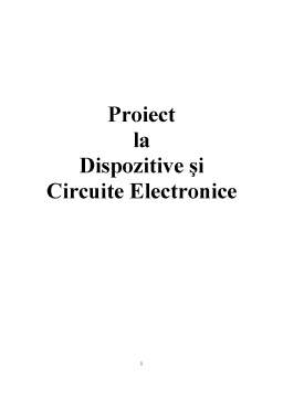 Referat - Dispozitive și circuite electronice - amplificator cu reacție tensiune-serie