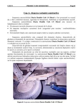 Referat - Calcul și construcție suspensiei spate Dacia Double Cabine 1.9