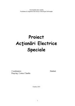 Proiect - Acționări Electrice Speciale