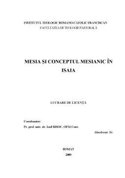 Referat - Mesia și Conceptul Mesianic în Isaia
