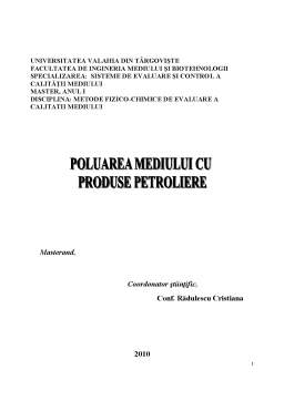 Proiect - Poluarea cu Petrol - Studiu de Caz