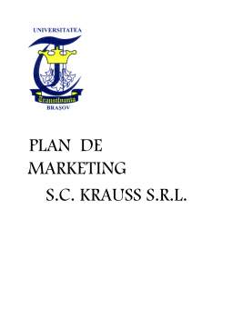 Referat - Plan de Marketing - SC Krauss SRL