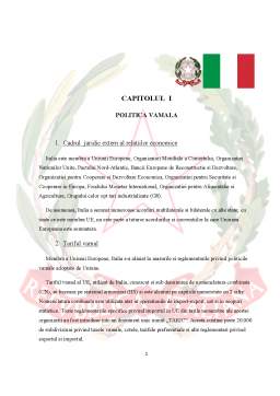 Proiect - Politicile Comerciale ale Italiei
