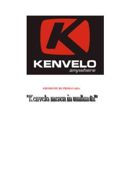 Proiect - Kenvelo - tehnici promoționale și strategii de promovare