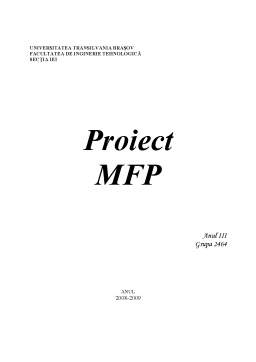 Proiect - Procesul Tehnologic de Prelucrare Mecanică