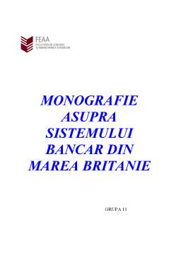 Seminar - Monografie asupra sistemului bancar din Marea Britanie