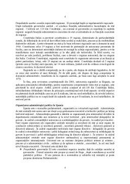 Referat - Administrația publică locală în sistemele constituționale ale Italiei, Spaniei și României