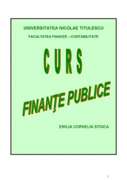 Curs - Finanțe Publice