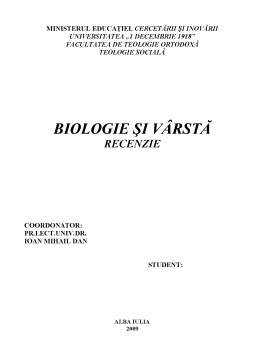 Referat - Recenzie - Biologie și vârstă