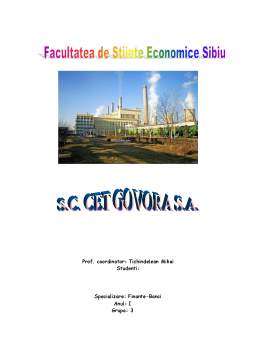 Referat - SC CET Govora SA
