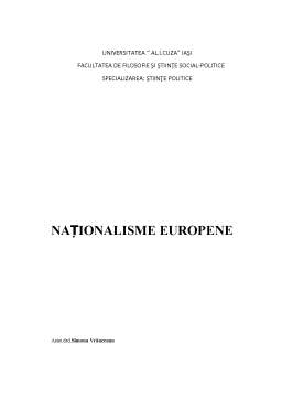 Referat - Naționalisme Europene