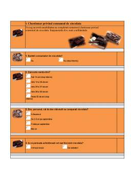 Proiect - Studierea Obiceiurilor de Cumpărare a Ciocolatei