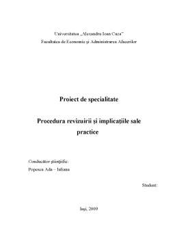 Referat - Procedura Revizuirii și Implicațiile Sale Practice