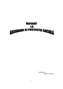 Referat - Asigurări și protecție socială
