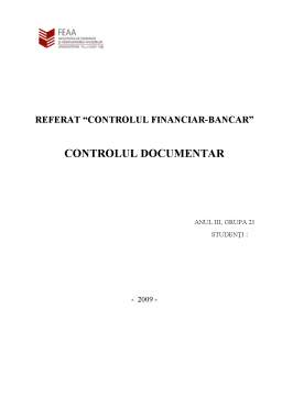 Referat - Politici și Tehnici de Control Documentar