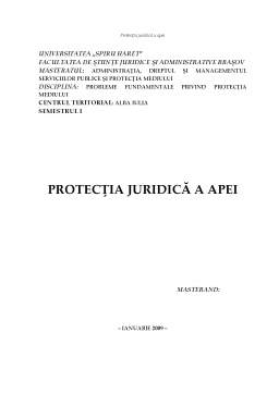 Referat - Protecția Juridică a Apei