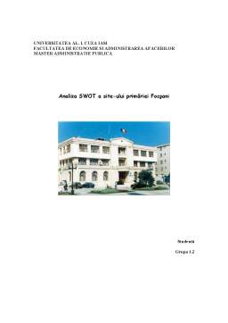 Proiect - Analiza Swot a Site-ului Primăriei Focșani