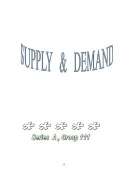 Referat - Supply and Demand