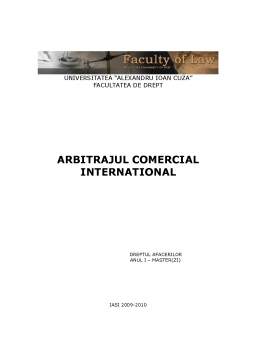 Referat - Arbitrajul Comercial International