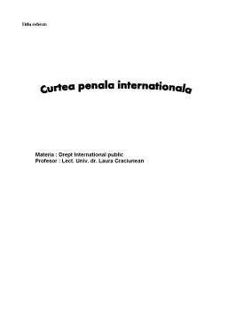 Referat - Curtea Penală Internațională