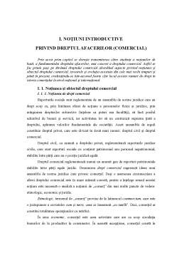 Curs - Noțiuni introductive privind dreptul afacerilor (comercial)