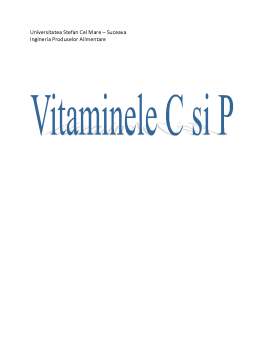 Referat - Vitamina C și vitamina P