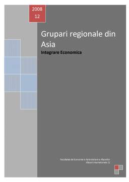 Referat - Grupări regionale din Asia - integrare economică