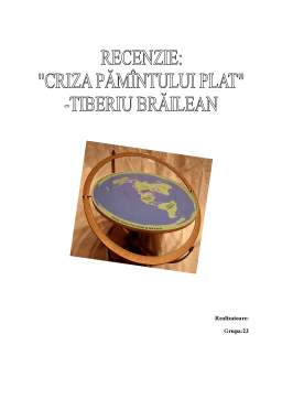 Referat - Recenzie Criza pământului plat - Tiberiu Brăilean