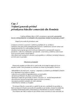 Proiect - Privatizarea Bancară în România