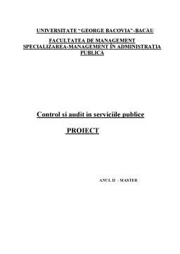 Proiect - Control și audit în Prefectura Iași