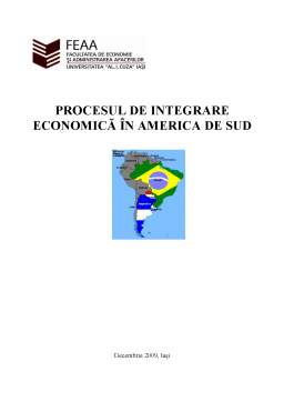 Proiect - Integrarea economică în America de Sud - MERCOSUR