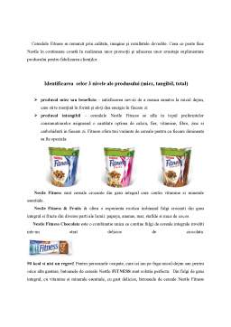 Proiect - Cerealele Nestle Fitness - prezentare din optică de marketing