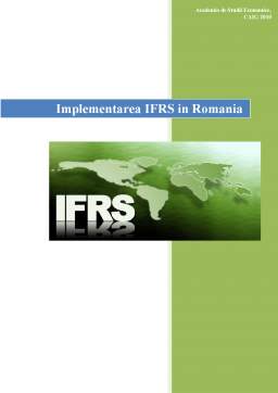 Proiect - Cercetare privind Implementarea IFRS în România
